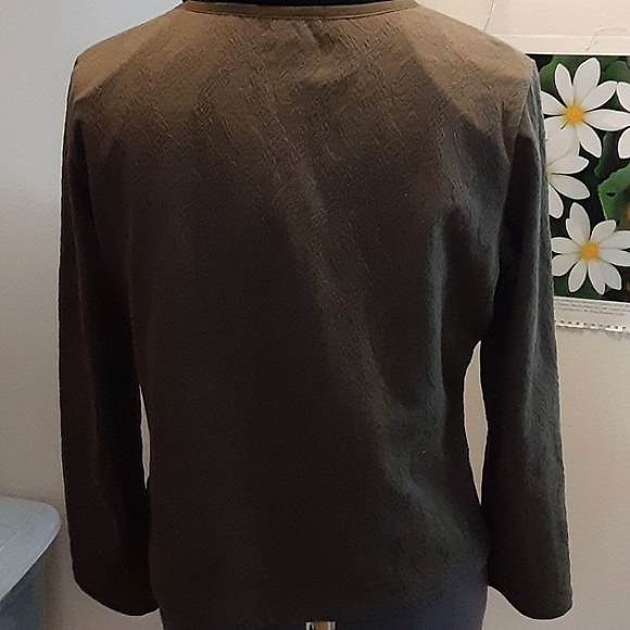 🎄sale Eddie Bauer Textured pullover long-sleeve vintage top Women's LP EUC - Picture 6 of 9